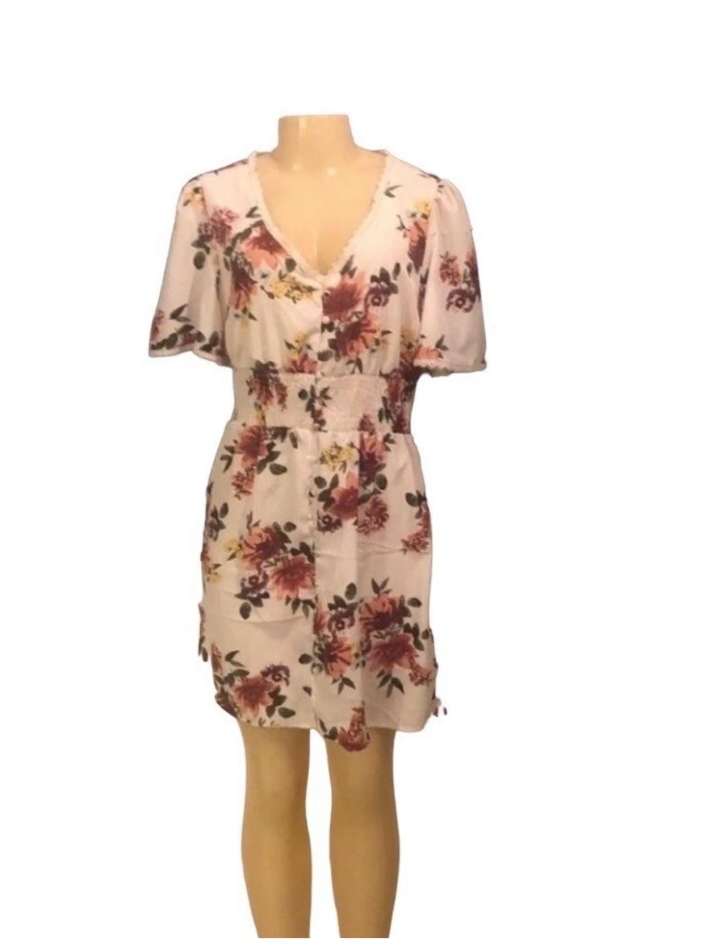 Blush Sz S Women Dress White Floral Dress